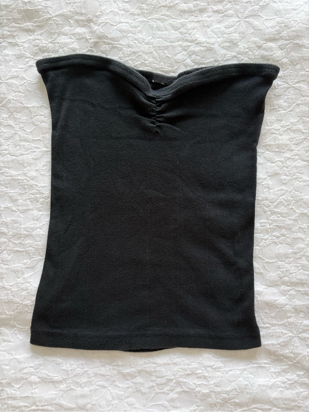 Out From Under/Urban Outfitters Strapless Black Tube Top with Ruched Front